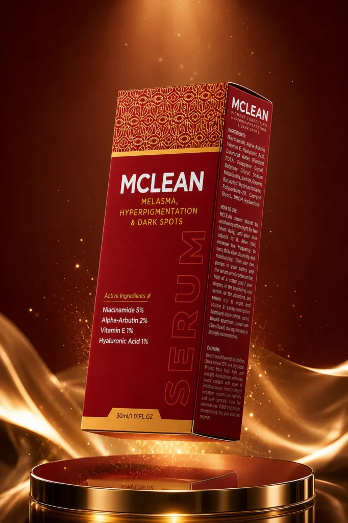 Dermatology-inspired MCLEAN serum for correcting skin tone and dark patches